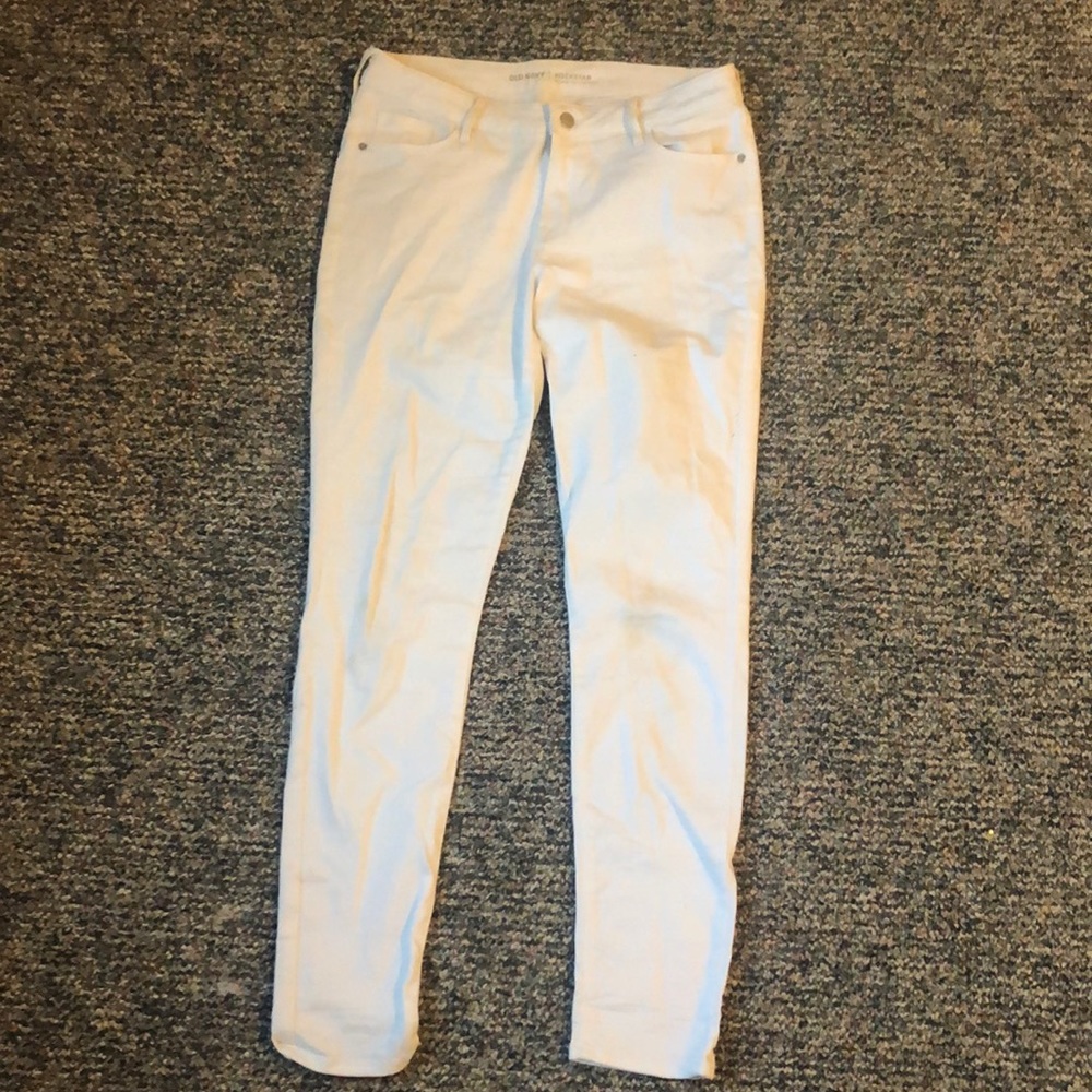 Old Navy “Rockstar” mid-rise white pant